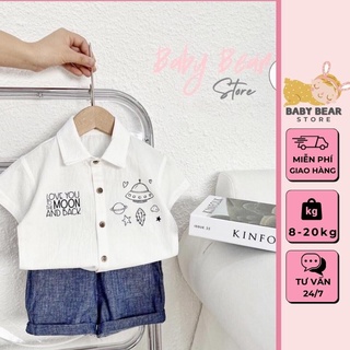 Bộ quần áo cho bé trai ⚡️FREESHIP⚡️Bộ đồ bé trai công tử chất thô Hàn mềm mịn thoáng mát