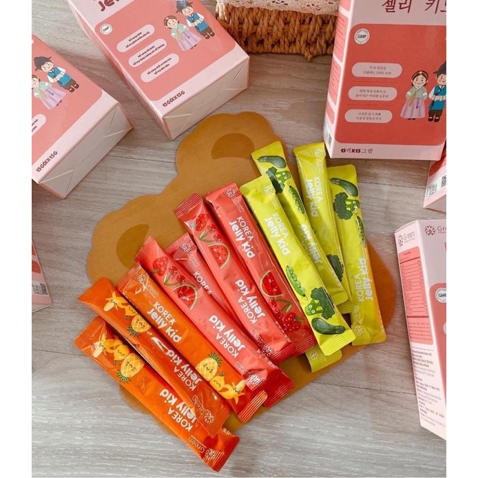 Thạch Hàn JENLLY KOREA bổ sung chất xơ, DHA, vitamin tổng hợp cho bé