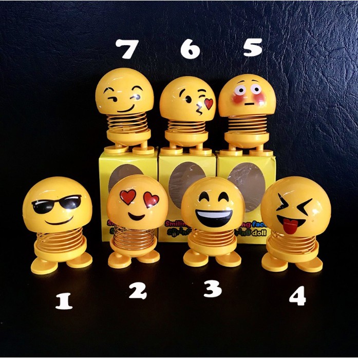 Thú nhún Emojji con lắc lo xo nhiều cảm xúc