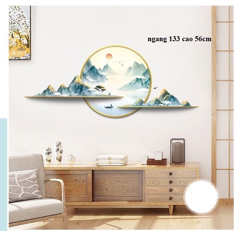 Decal dán tường [ hình đẹp như tranh vẽ ] phong cách trung hoa cổ, sơn thủy, trang trí phòng ngủ, phòng khách | BigBuy360 - bigbuy360.vn