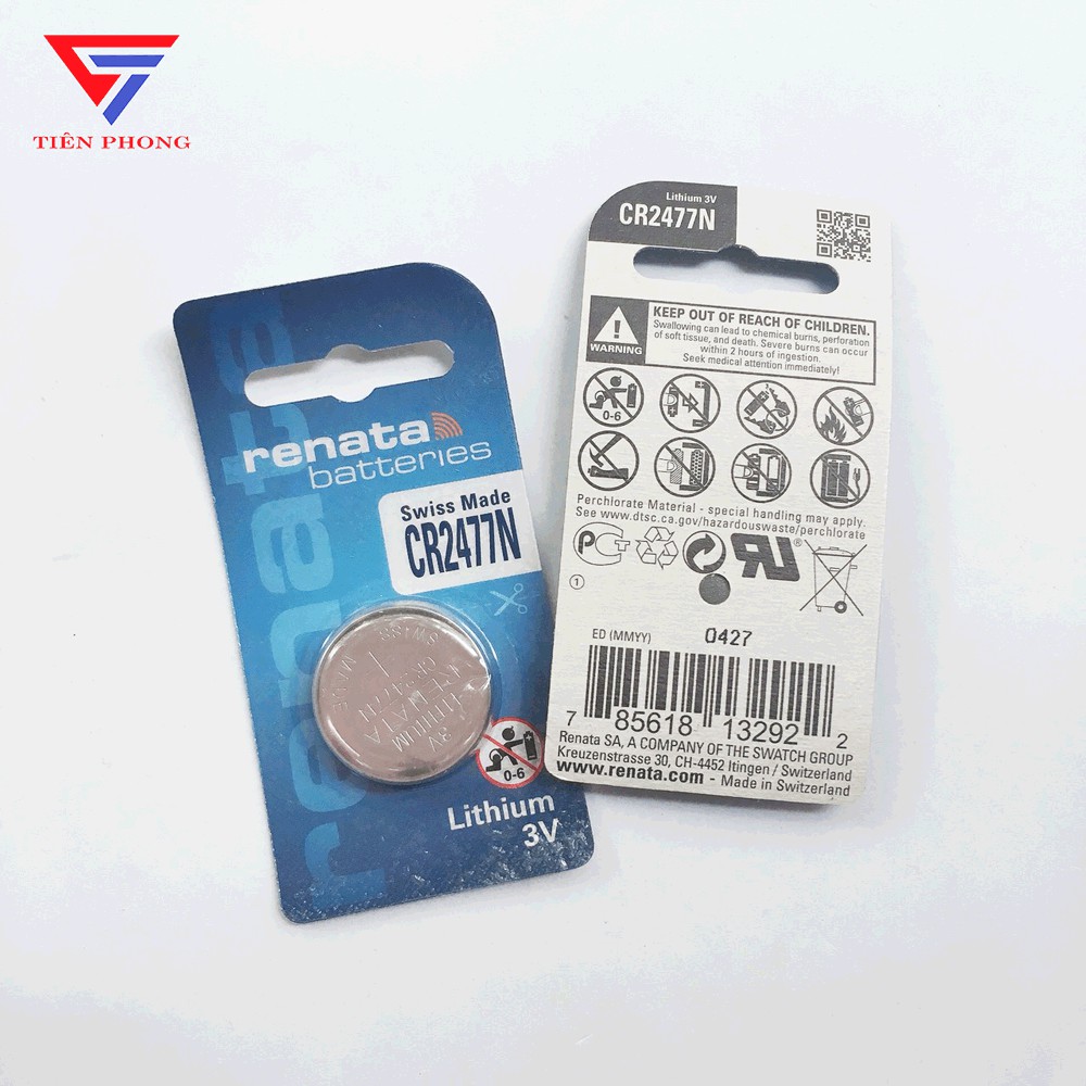 [CHÍNH HÃNG] Vỉ 1 Viên Pin RENATA CR2477N CR2477 2477 Lithium 3V cao cấp