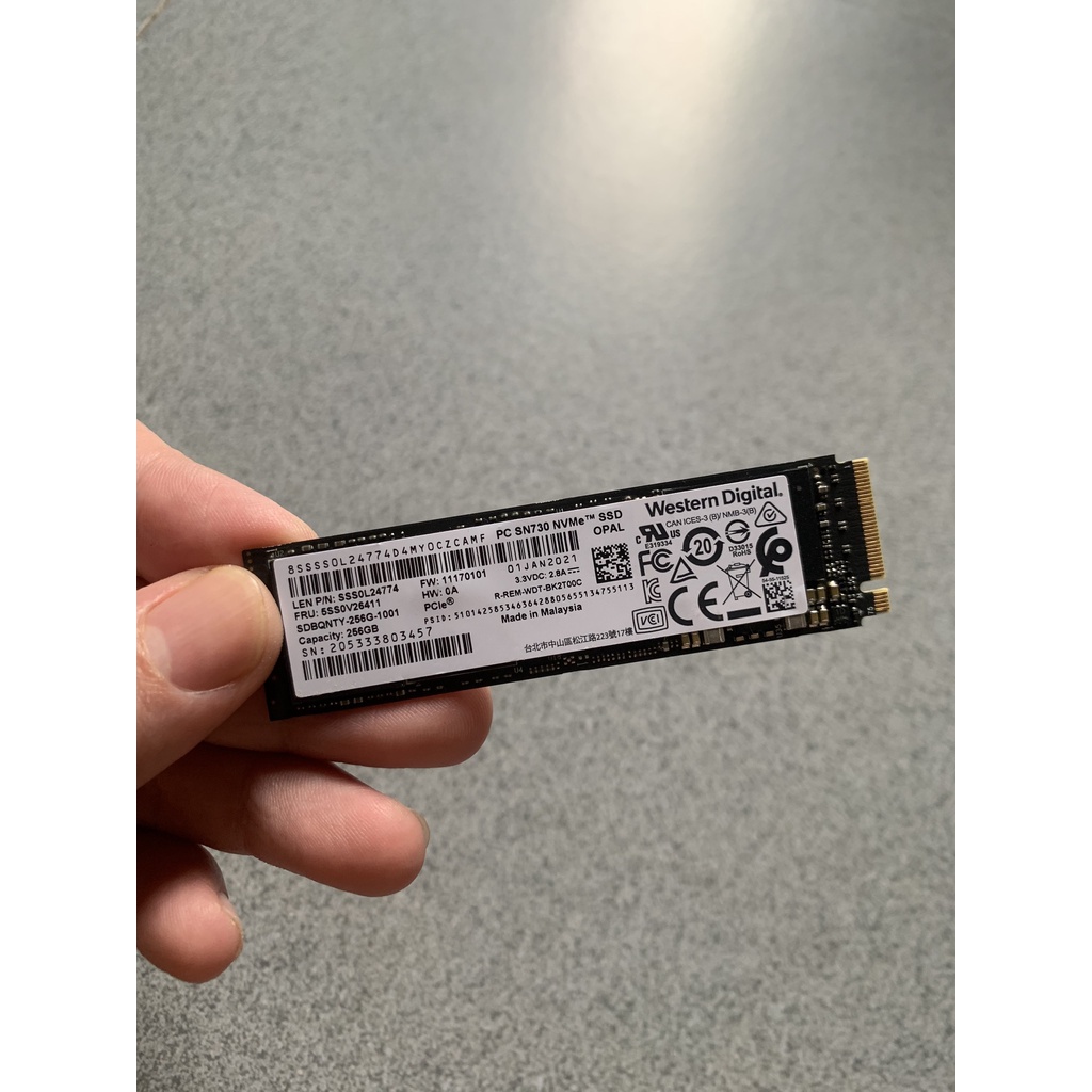 Bộ nhớ SSD WD SN730 256GB NVMe (M.2/PCIe - Chuẩn 2280)