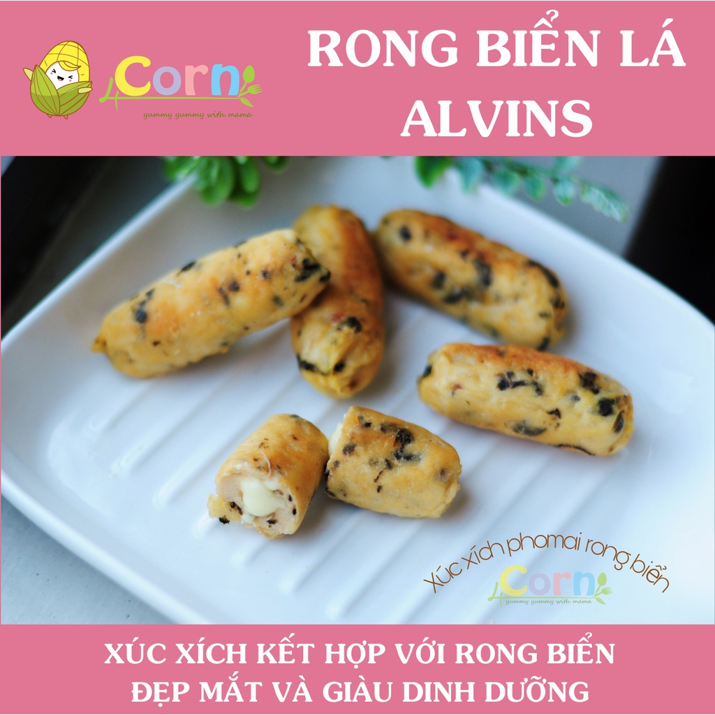 RONG BIỂN hữu cơ tách muối Alvins dạng lá - Cho bé 6m+