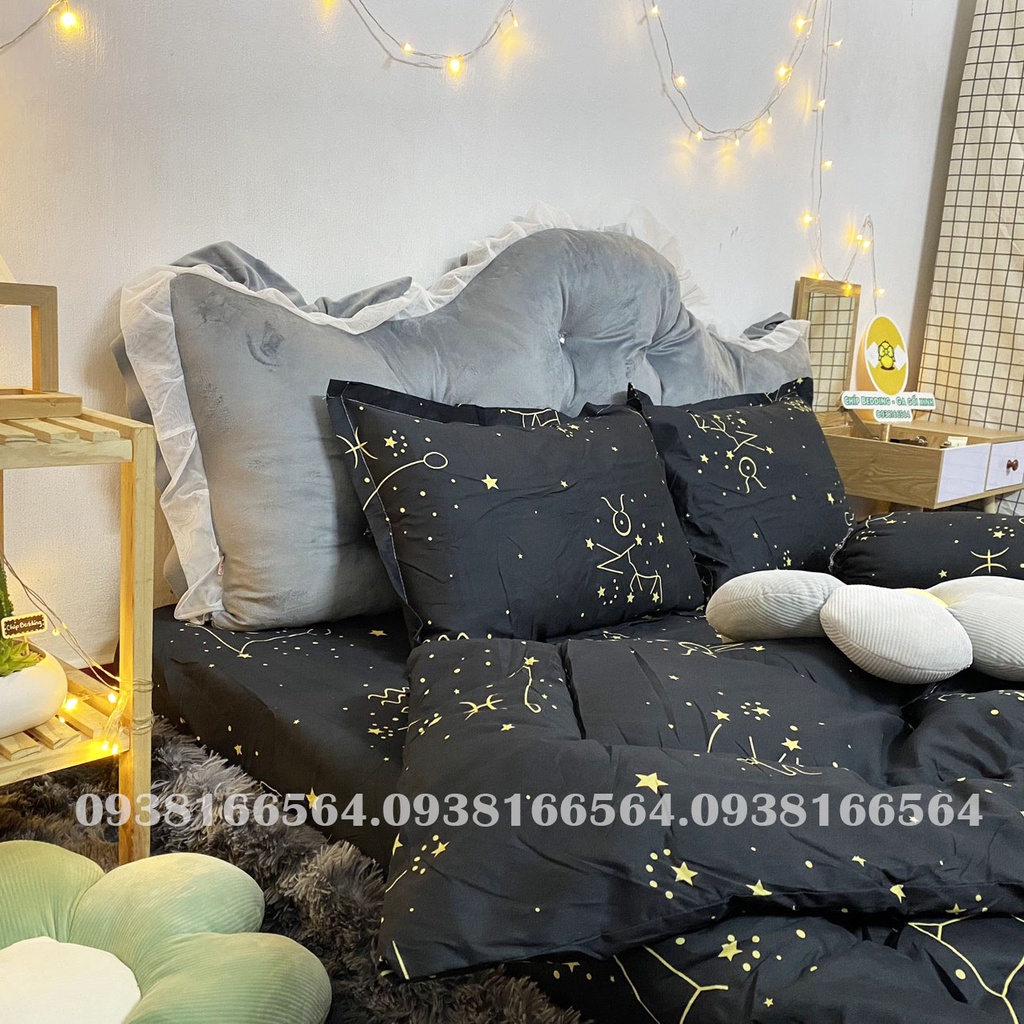 TRỌN BỘ COTTON POLY 5 MÓN CHĂN PHAO DÀY DẶN HÀNG VN CUNG HOÀNG ĐẠO - ĐỦ KÍCH THƯỚC