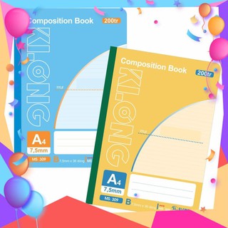 Sổ may klong a4 200trang 58/88 compostion book; ms: 309