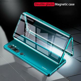 Xiaomi Mi 10 Pro Note 10 Lite Note 10 Pro Redmi Note 9 Pro Note 9S Redmi 9 Metal Magnetic Front+Back Tempered Glass Case
