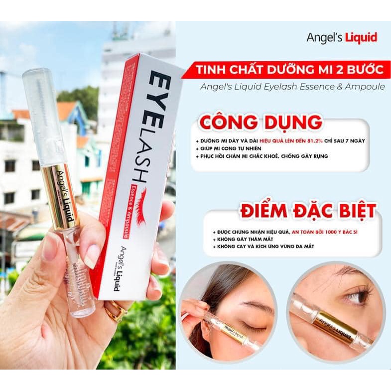 Siêu tinh chất dưỡng mi 2 đầu Angel's Liquid Eyelash Essence &amp; Ampoule