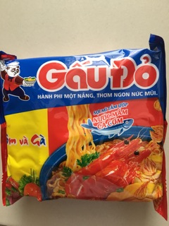 Mì gấu đỏ gà sợi phở/ tôm và gà