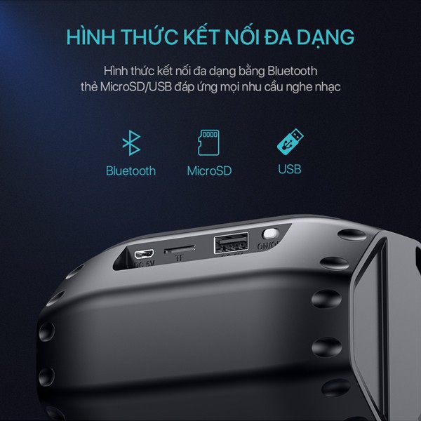 Loa Bluetooth ACOME A2 Công Suất 5W - Hỗ Trợ Kết Nối MicroSD USB Nghe FM - Playtime 6H