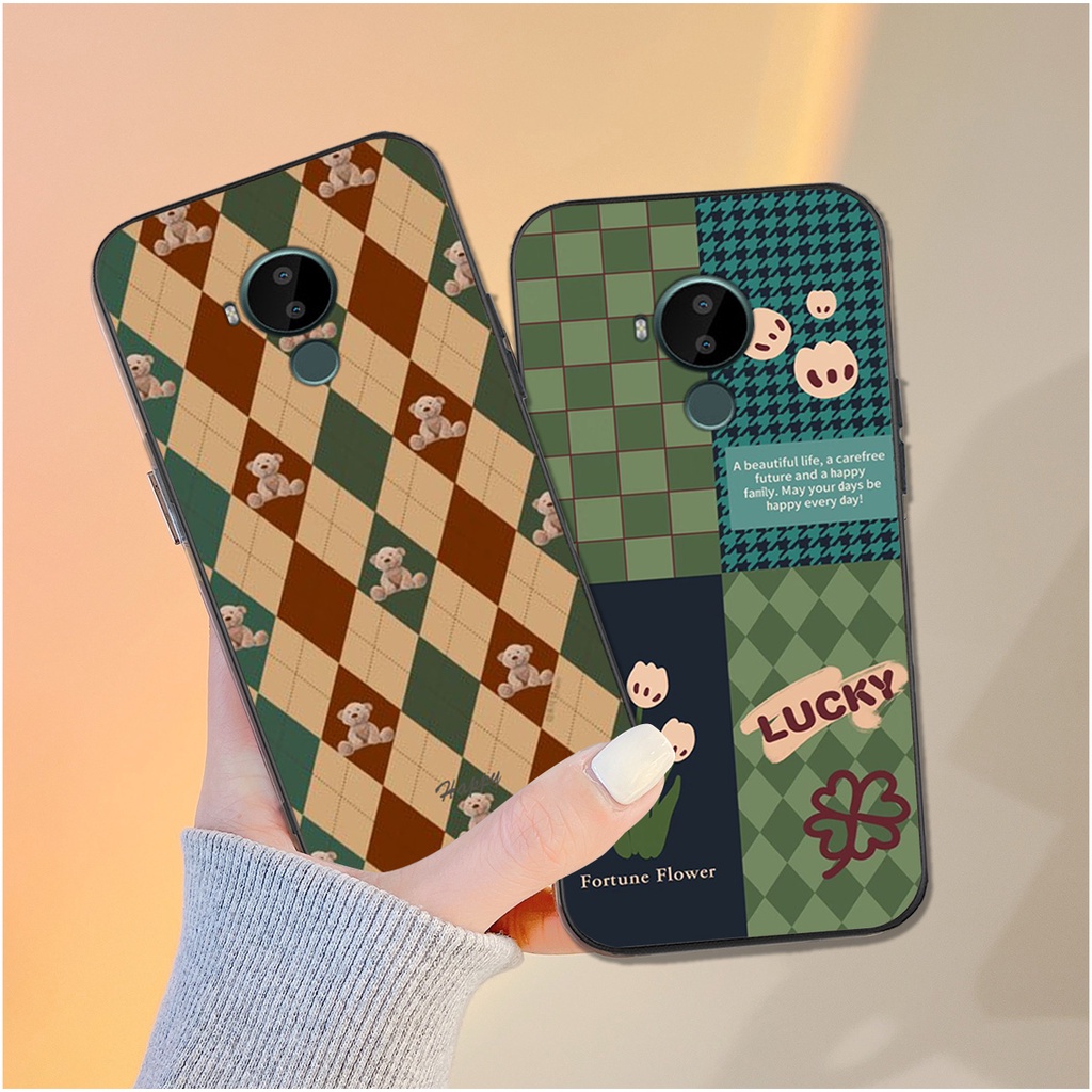 Ốp lưng điện thoại nokia c10 / c20 / c30 in hình caro hot mùa đông năm nay