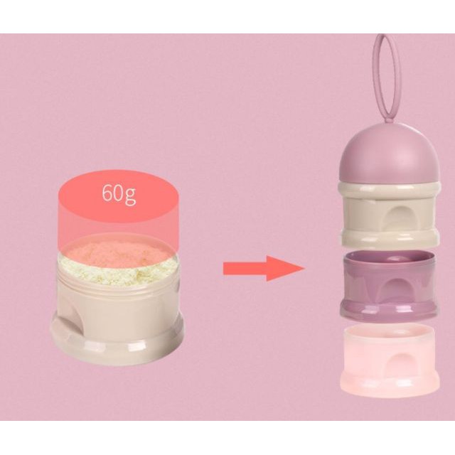 Bộ chia sữa và đồ ăn 3 ngăn dày đục xịn tiện dụng