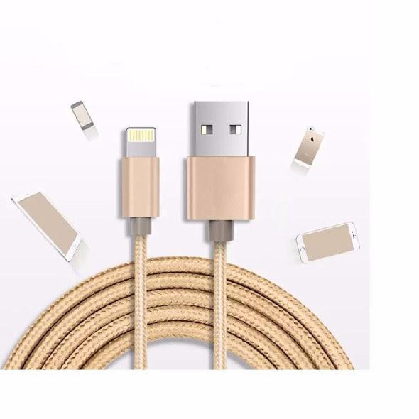 Dây sạc tốt bọc dù chống đứt, cổng Lightning cho iphone 5,6,7 dài 1m-BBVL
