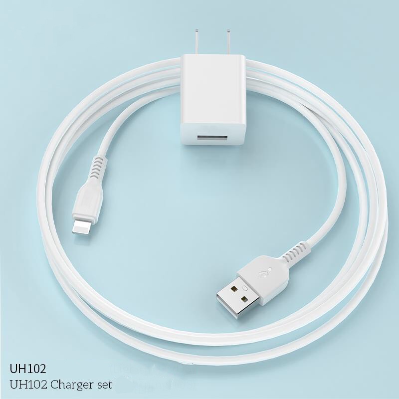 Bộ sạc IP 5W Hoco UH102 cho 5 6 7 8 X 11 12 gồm củ và cáp dài 1 mét