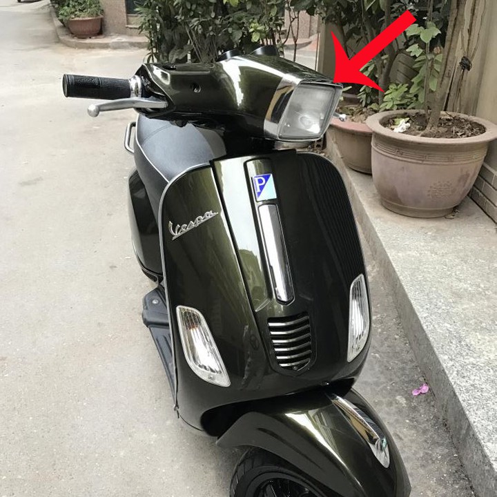 ỐP viền trang trí đèn pha Vespa LXS