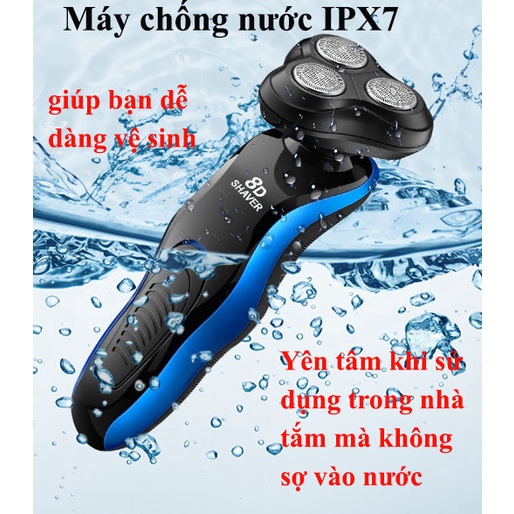 Máy cạo râu 3 trong 1 8D SHAVER tích hợp cạo râu, cắt tóc, tỉa lông mũi giúp bạn dễ dàng làm đẹp tại nhà