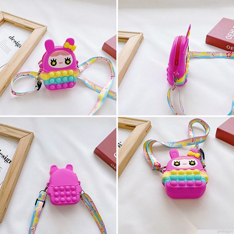 Túi đeo vai hình thỏ bằng silicon dễ thương cho bé chất lượng cao