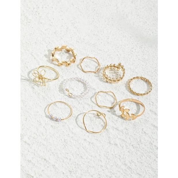 Set nhẫn gold 10 chiếc