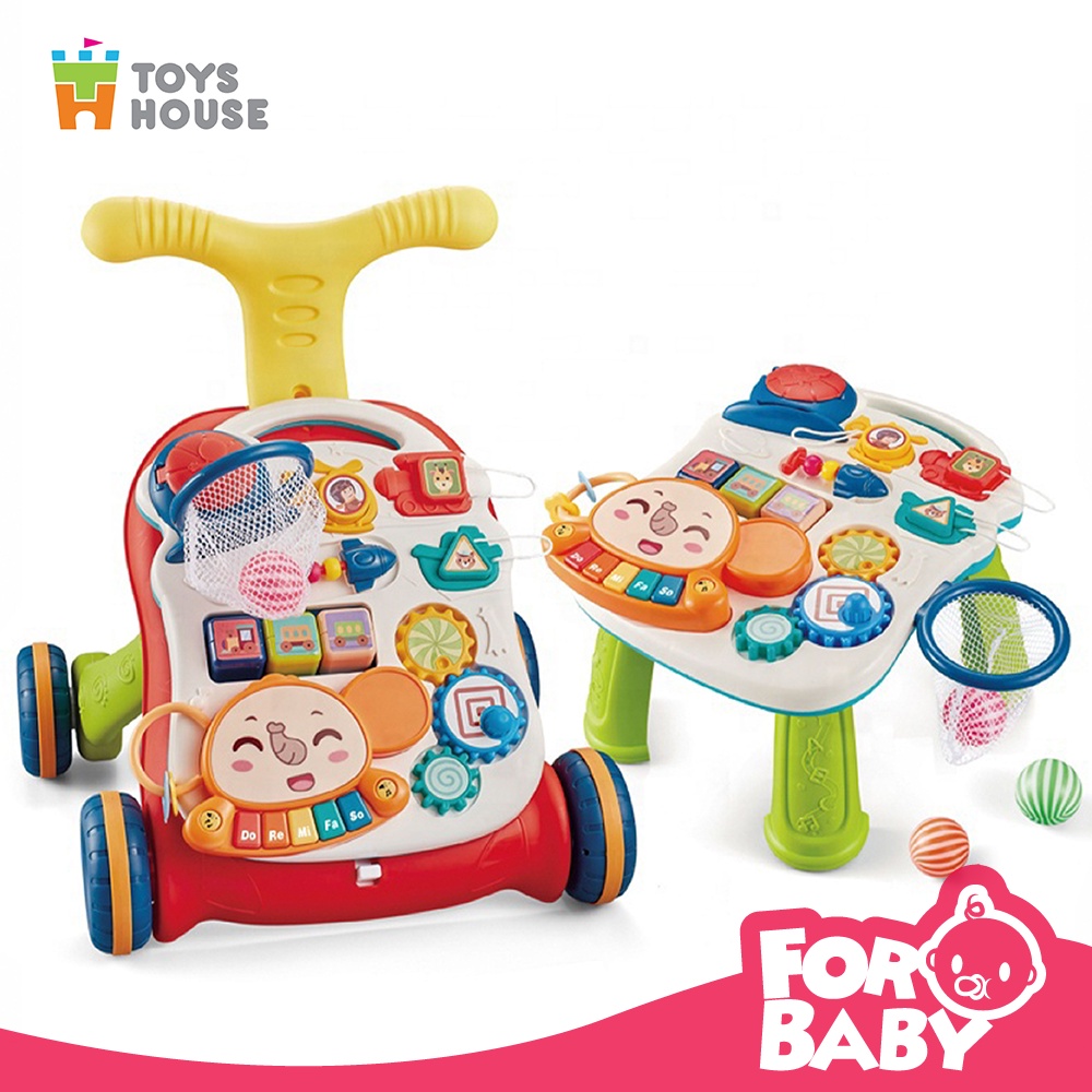 Bàn chơi đa năng có nhạc kiêm xe tập đi 2 trong 1 Toyshouse