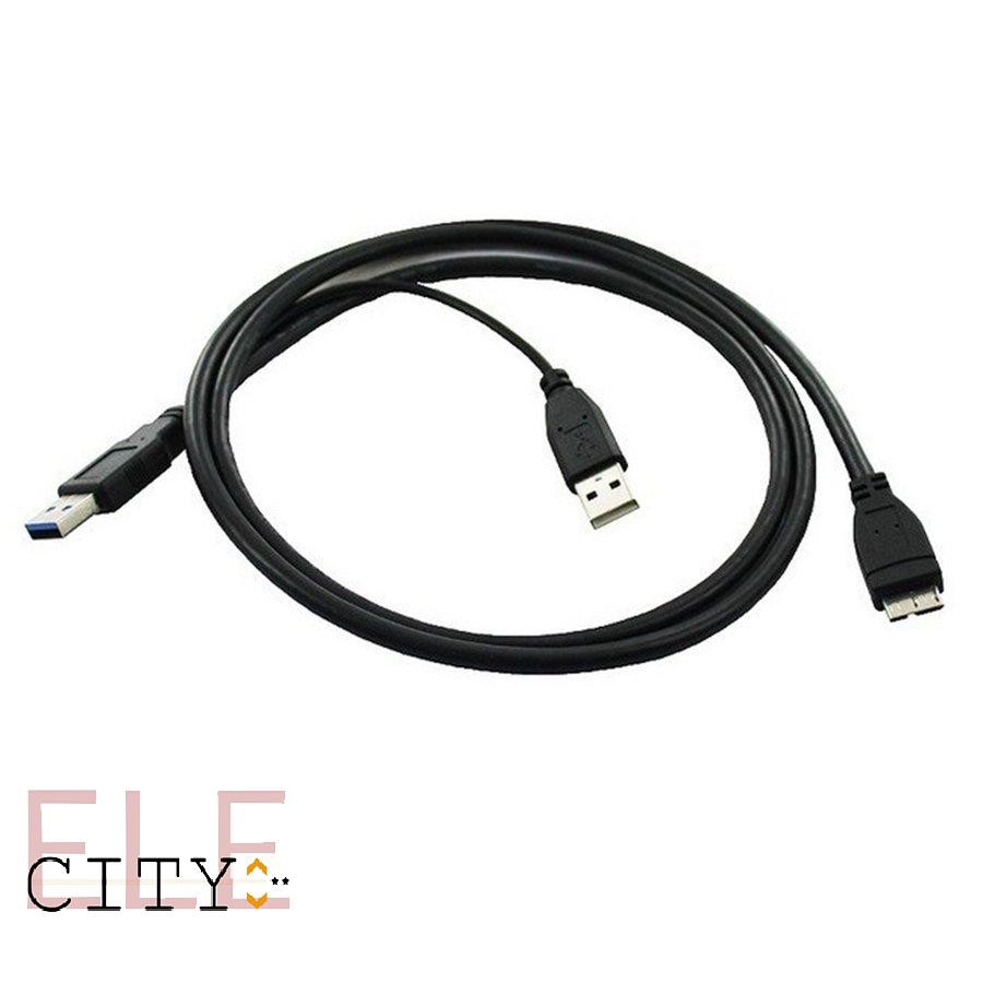 999ele⚡USB3.0 Mobile Hard Disk Data Cable Connection Cable Dual-head USB To Micro-b