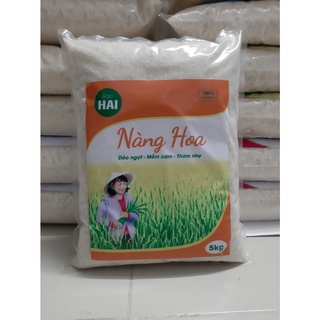Bao 5kg gạo nàng hoa, gạo nàng hoa dẻo thơm đặc sản long an