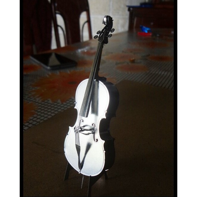 Mô Hình Lắp Ghép 3D Kim Loại Tự Ráp Đàn Cello Bass - Chưa Lắp