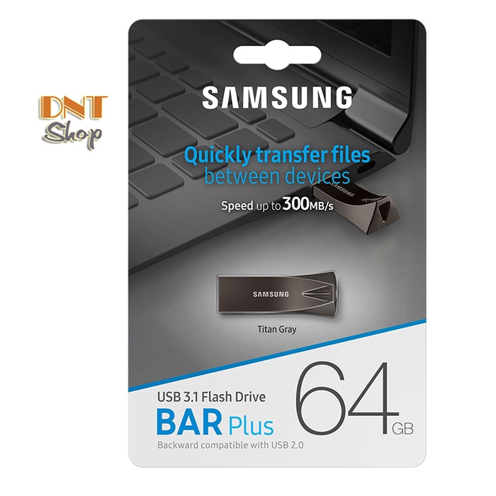 USB 3.1 Samsung Flash Drive Bar Plus 64GB ~300MB/s Chống nước - bảo hành 2 năm