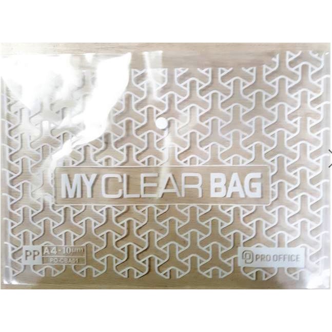 Túi Đựng Tài Liệu Clear Bags PRO OFFICE, Nhựa Cao Cấp, Đựng Vừa Cỡ A4 CBA05/CBF05/CBF06/CBF07