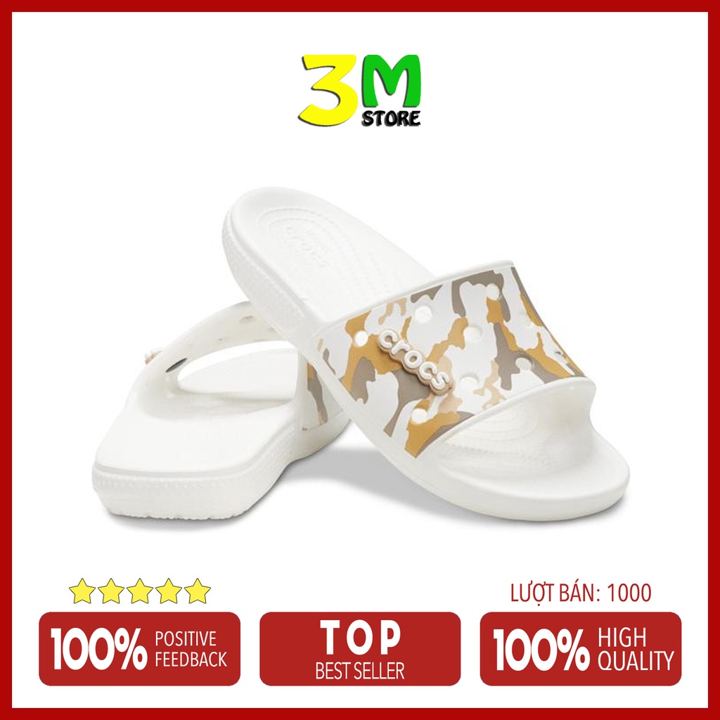 Dép Quai Ngang, Dép Lê Cross Slide Classic camo họa tiết Unisex Êm, Bền, Đẹp Nhiều Màu