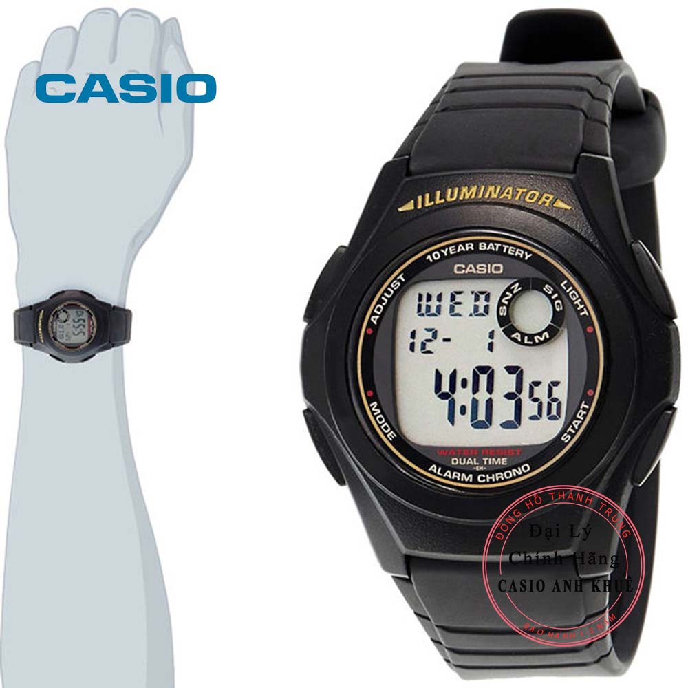 Đồng hồ nam Casio F-200W-9ADF dây nhựa