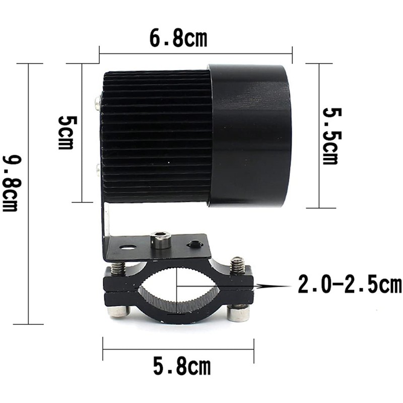 Đèn Pha Led Dc 12v-80v 20w Cho Xe Mô Tô