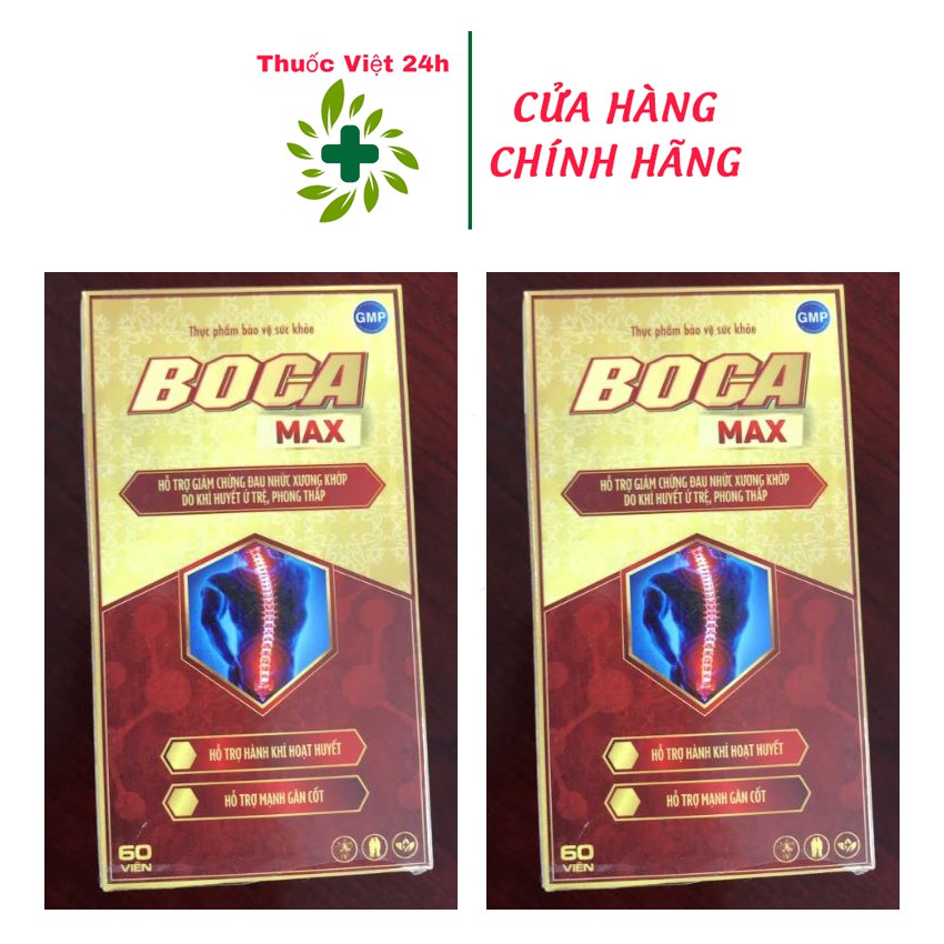 Boca max - giúp giảm viêm khớp, sưng khớp - hộp 60 viên - Thuốc Việt 24h