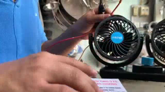 Quạt đôi ô tô mini - quạt có chân cắm sạc trên xe 12v ,24v loại 1 | BigBuy360 - bigbuy360.vn