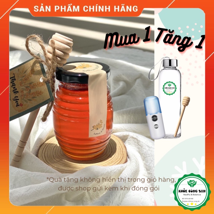 Nhụy hoa nghệ tây ngâm mật ong 🍯 QUÀ TẶNG KÈM HẤP DẪN 🍯 Hũ ngâm tỷ lệ chuẩn 2:1 - Ngủ ngon, tăng đề kháng