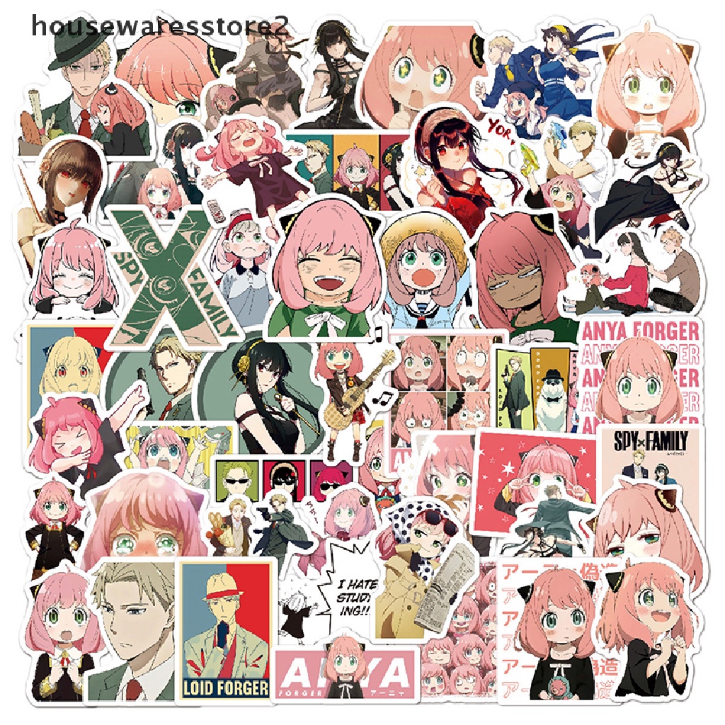 [housewaresstore2] 100 Miếng Dán Anime SPY x FAMILY Yor Forger Loid Forger Anya