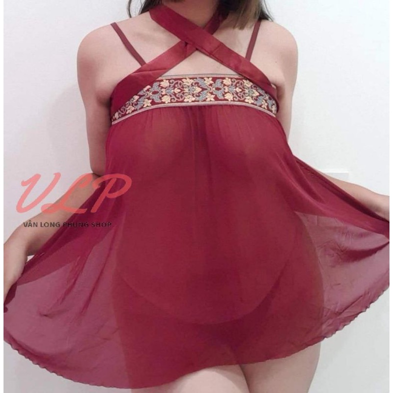 _DN83_bộ cosplay váy ngủ kèm choàng phong cách trung hoa sexy