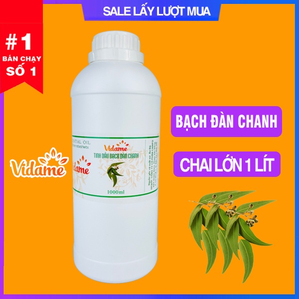 [TRỢ GIÁ] 1 Lít Tinh Dầu Bạch Đàn Chanh Nguyên Chất VIDAME có kiểm định COA, hương bạch đàn thơm, khử mùi, đuổi chuột