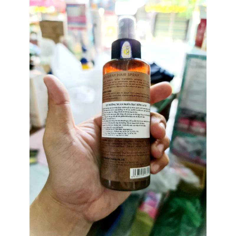 Xịt Dưỡng chống và ngăn ngừa bạc tóc sớm Lacei Improvement Anti - Gray Hair Spray 120ml