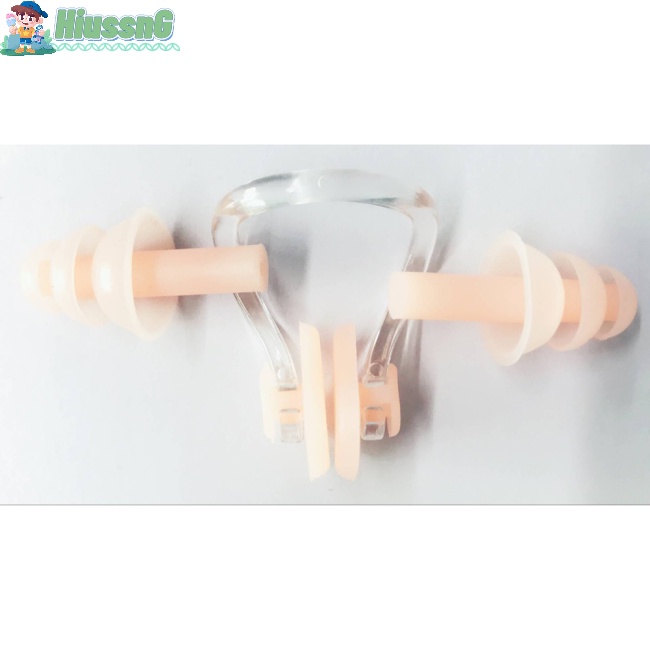 Bộ Nút Bịt Tai &amp; Kẹp Mũi Bằng Silicone Ba Lớp Chống Nước Cho Hoạt Động Bơi Lội W32