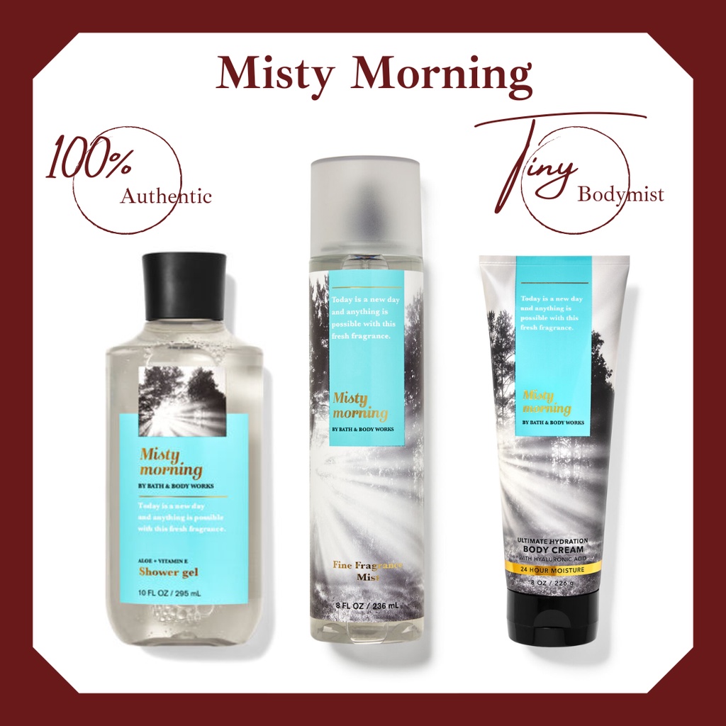 Bộ sản phẩm xịt thơm toàn thân bodymist Bath & Body Works: Misty Morning