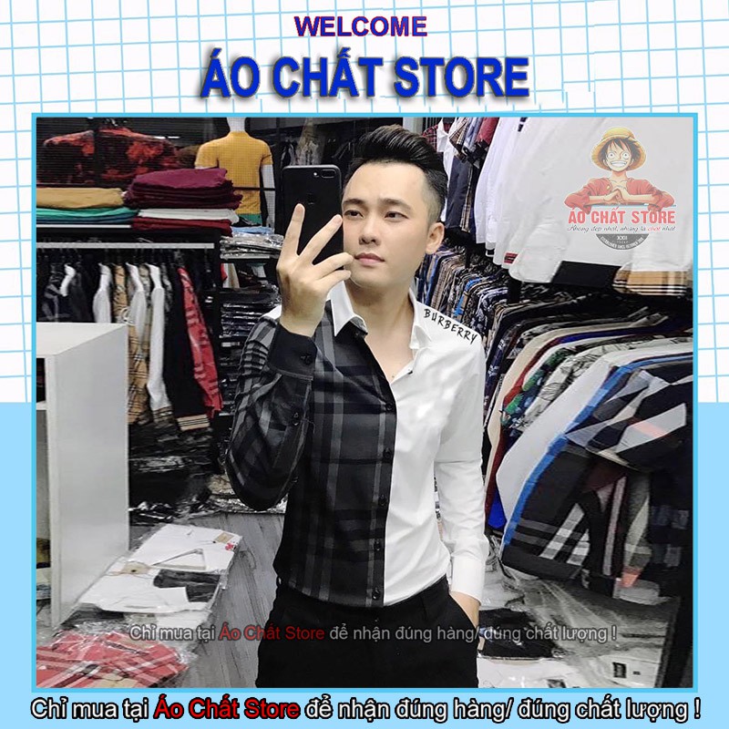 (ẢNH THẬT) Áo Sơ Mi Nam In BBR Vai Cao Cấp | Form Chuẩn Shop SM233