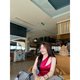 Đầm Lụa Dự Tiệc A.w.o Satin Lụa Chéo Vai Sang Chảnh