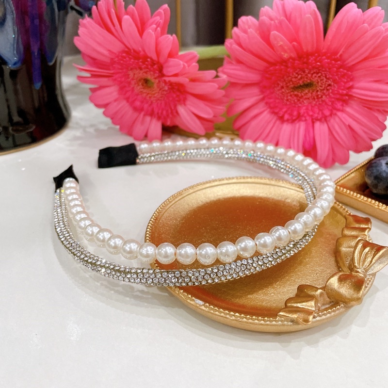 Băng đô áo dài- Cài tóc đính hạt trai ngọc phối áo dài, đầm váy dự tiệc.