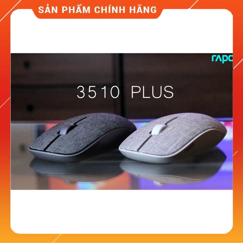 Chuột Quang Không Dây Rapoo 3510 Plus (Bọc vải) - Hàng phân phối chính hãng