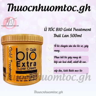 Dầu xả siêu mềm mượt phục hồi tóc hư tổn Biotin Gold - Ủ tóc BIO Gold Treatment Thái Lan 500ml, Thuocnhuomtoc.gh