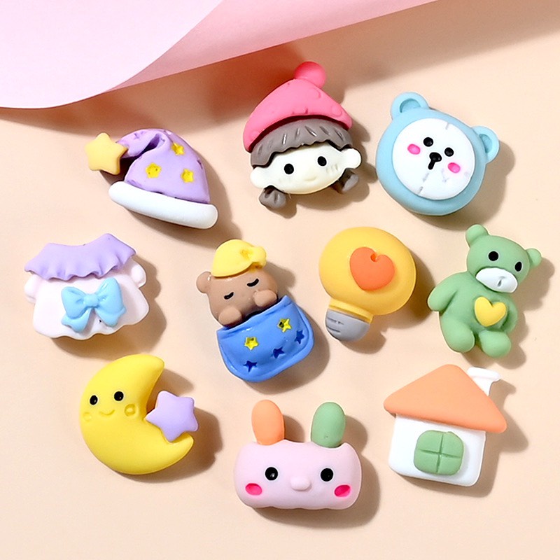 Charm (C485) slime/ Dụng Cụ Charm Trang Trí [Ko Keo &amp; Nút]  Nhiều Hoạ Tiết Dễ Thương