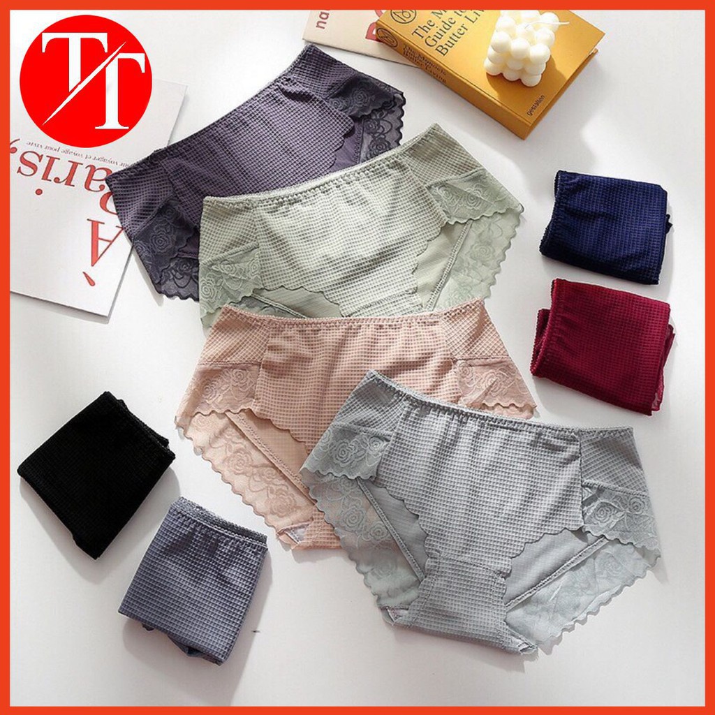 Quần lót su cotton phối lưới ren mềm mại M2219 hàng cao cấp siêu đẹp