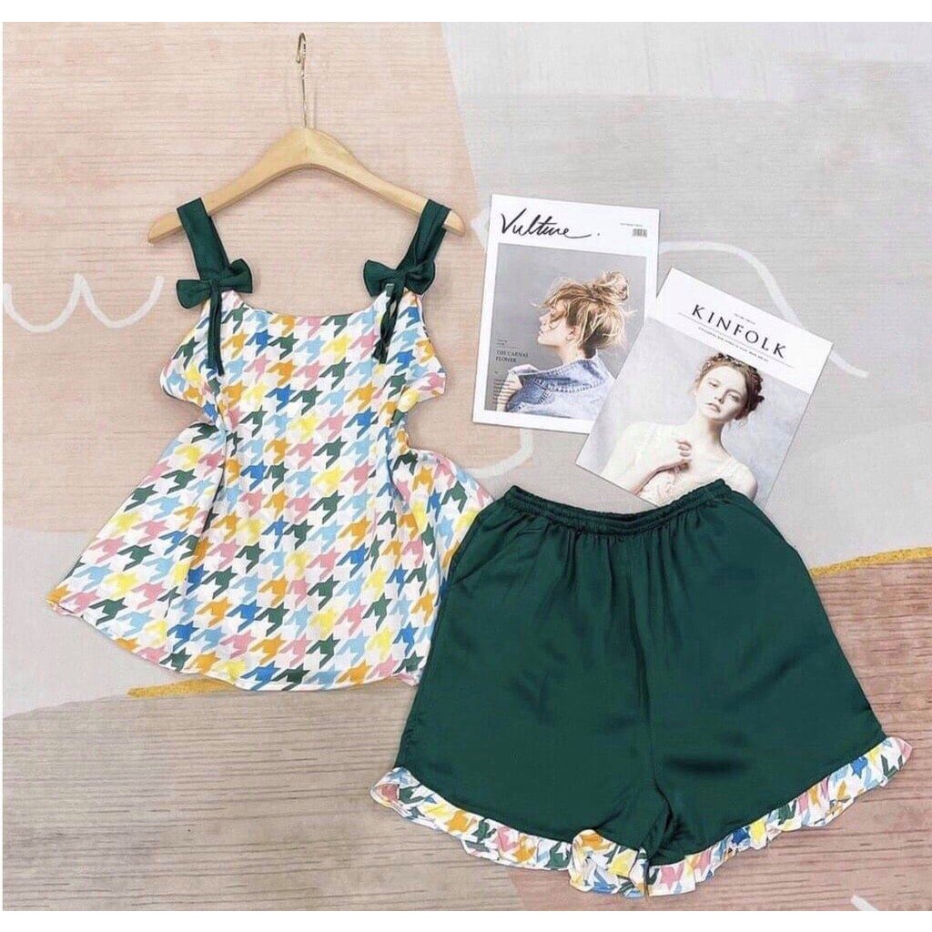 [Mã FMSTYLE30 giảm 10% đơn 99k] Đồ bộ nữ Fm Style mặc nhà hai dây chất Lụa tốt mịn mát tôn dáng 21052561 | BigBuy360 - bigbuy360.vn