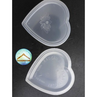 50 Hũ Bánh Flan Trái Tim, Rau Câu, Slime Loại Nhựa Trong Số 1 Dày Vĩnh Trường