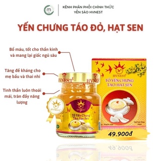 10 Hũ yến chưng táo đỏ, hạt sen Nha Trang, Khánh Hòa - Hoàng Việt, bồi bổ sức khỏe cho người ốm, tăng sức đề kháng 70ml