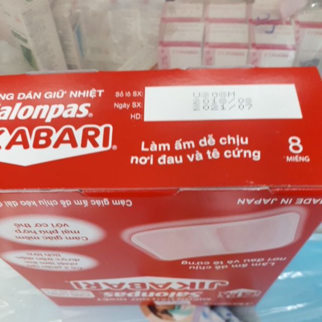 Miếng Dán Giữ Nhiệt Salonpas JiKABARI: giảm đau bụng kinh. Giữ âm cơ thể khi lạnh.